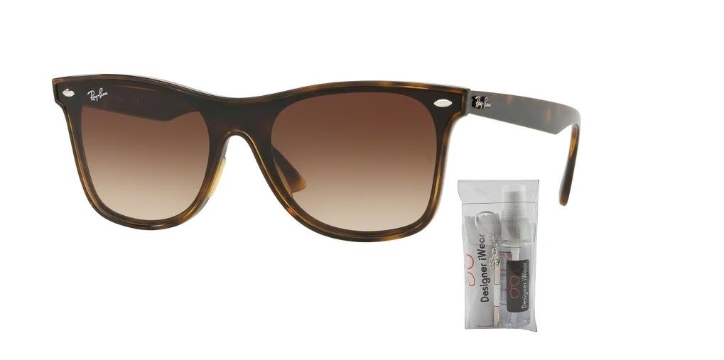 Ray-Ban RB4440N BLAZE WAYFARER 710/13 41M Light Havana/Brown Gradient Sunglasses For Men For Women+ BUNDLE with Designer iWear Eyewear Kit