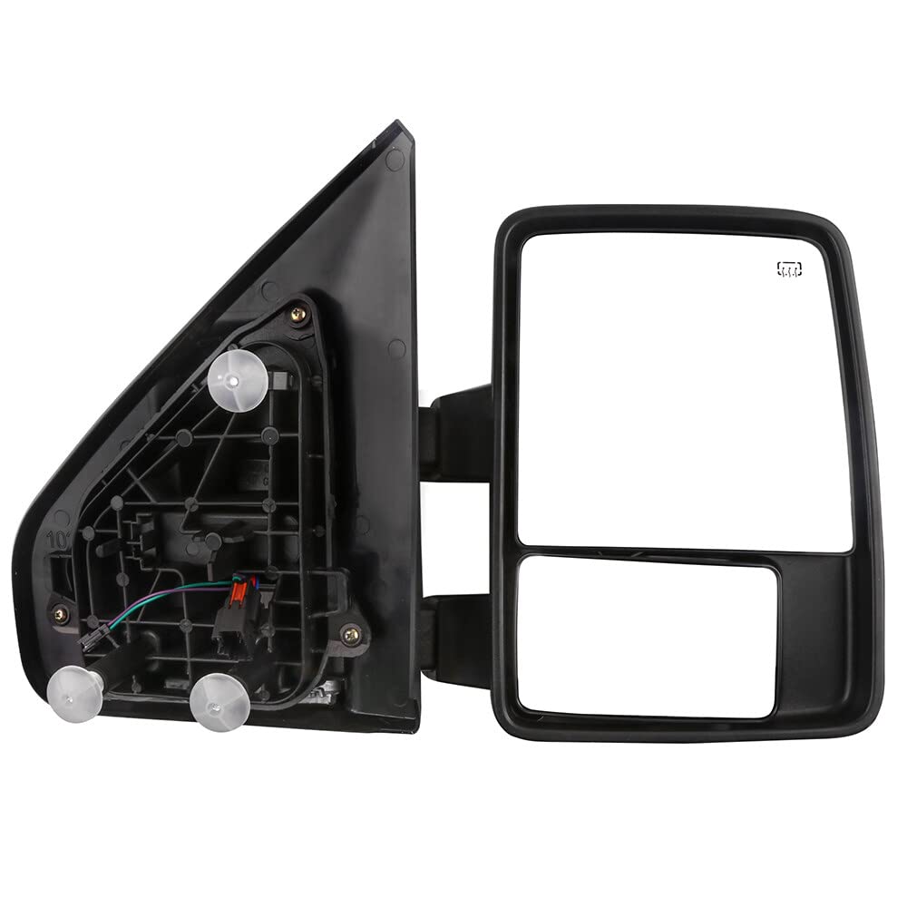 ECCPP F150 Towing Mirrors, A Pair of Exterior Automotive Mirrors fit 2004-2014 for Ford for F-150 with Auxiliary/Puddle Lights Signal Indicator and Power Operation Heated Chrome Housing