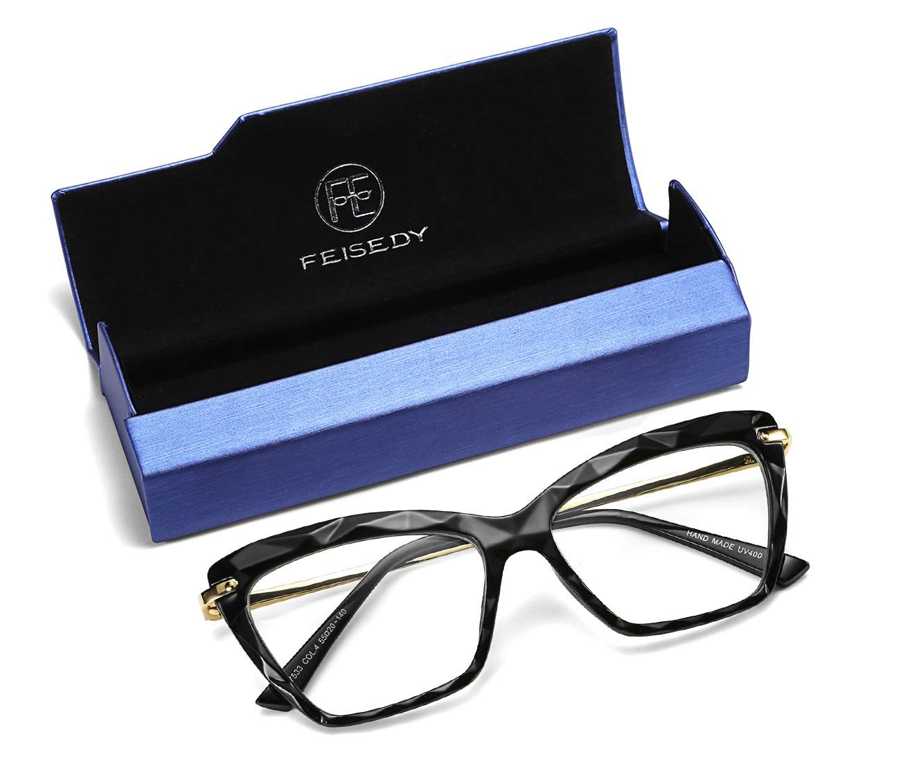 FEISEDY Cat Eye Glasses Frame Clear Lenses Eyewear Women B2440