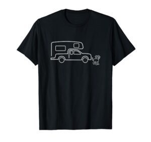 dog truck camper rv t-shirt | happy camper dog