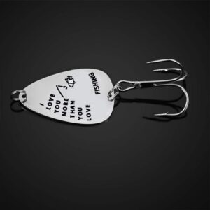 Love You More Than You Love Fishing Lure, Gift for Boyfriend Husband Dad Birthday Christmas Gifts Xmas