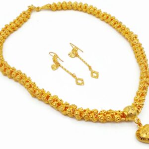 Heart Pikun Flower 22k 23k 24k Thai Baht Yellow Gold GP Necklace Pendant Jewelry Women