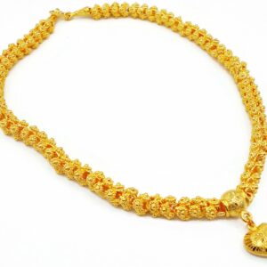 Heart Pikun Flower 22k 23k 24k Thai Baht Yellow Gold GP Necklace Pendant Jewelry Women