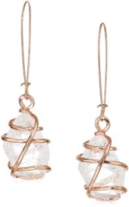 robert lee morris soho caged stone dangle earrings, crystal, one size (rs04705-e01)