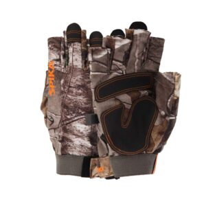 SPIKA Camouflage Hunting Fingerless Gloves,Tactical Half Finger Glove for Hunting Driving Padding Climbing S-M