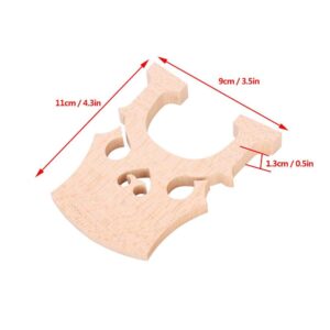 Cello Bridge,4/4 3/4 Cello Maple Bridge Maple Wood Self Adjusting Fitted Bridge Musical Instrument Replacement Accessory (Pack of 2)(Wood Color 4/4) Cello Bridge cello bridge cello bridge 4 4