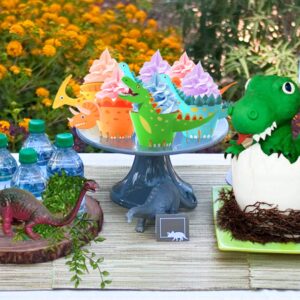 Dinosaur Cupcake Wrappers Toppers(48Pack),Konsait Little Dino Cupcake Toppers Cake Table Decorations Party Supplies for Boys Kids Birthday Party Decor Favors