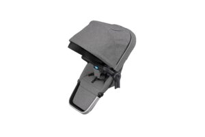 thule sleek sibling seat, grey melange , 10" x 32.7" x17.1"