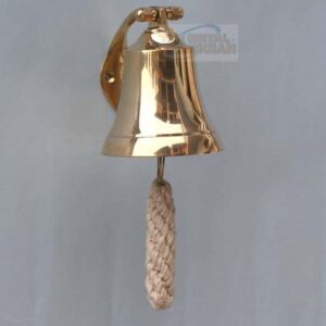 3" Solid Old Antique Brass Bell Quality Marine Wall Mounted Nautical Ship Hanging Bell Perfect for Dinner, Indoor, Outdoor, School, Bar, Reception, Last Order & Church by The Metal Magician