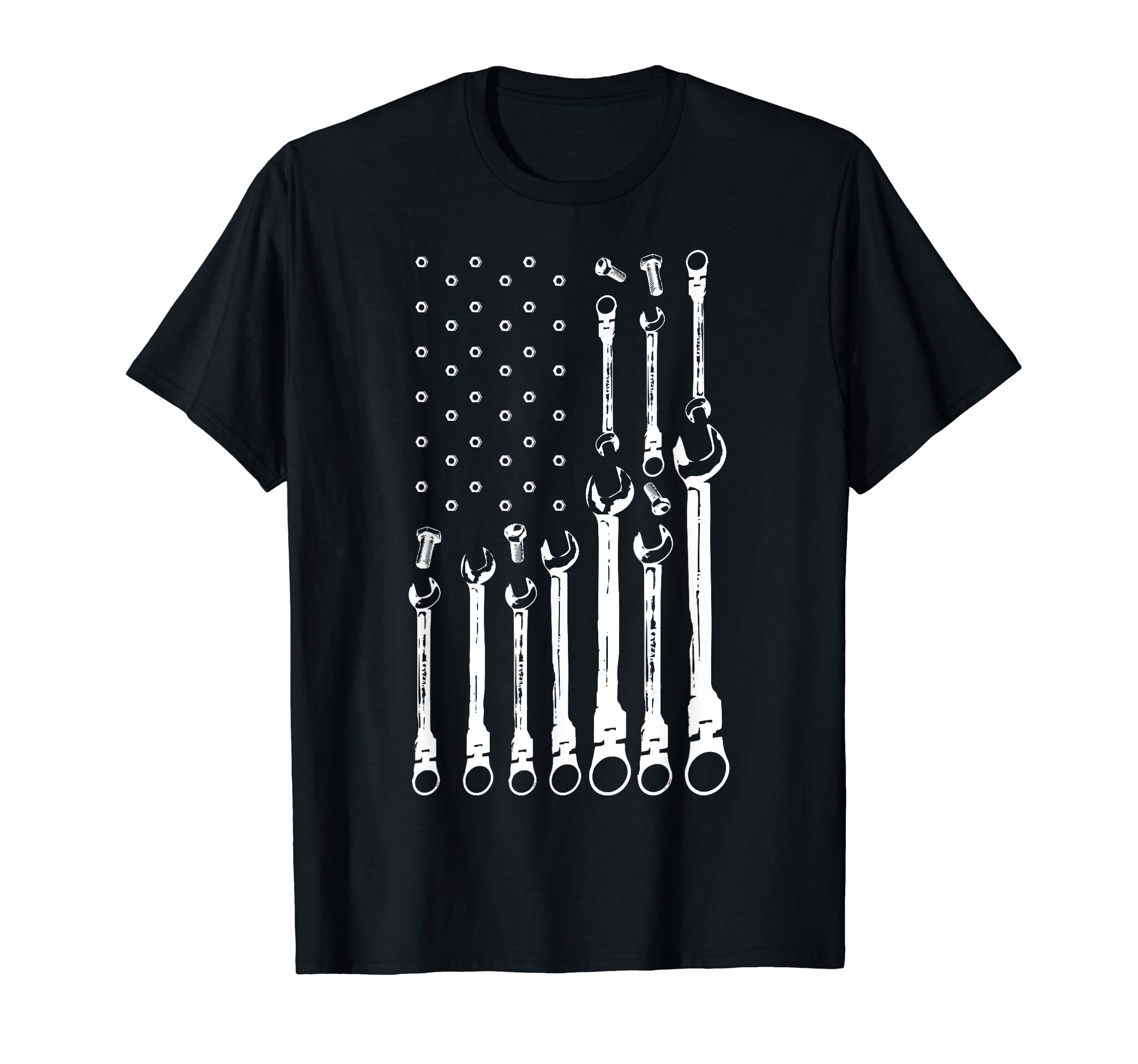 Mechanic Flag American Patriotic Flag Car Mechanic USA Flag T-Shirt