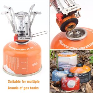 Hamans Ultralight Portable Outdoor Backpacking Stove Camping Stoves Gas Stoves with Piezo Ignition (Only Stove)