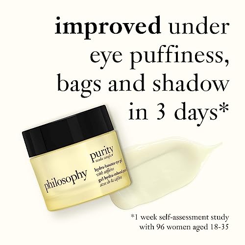 philosophy purity made simple hydra-bounce eye gel - with meadowfoam seed oil, shea butter & gingko extract – provides 24-hour hydration for a brighter, smoother eye area all day long - 0.5 fl oz.