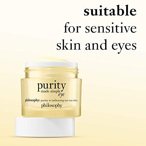 philosophy purity made simple hydra-bounce eye gel - with meadowfoam seed oil, shea butter & gingko extract – provides 24-hour hydration for a brighter, smoother eye area all day long - 0.5 fl oz.