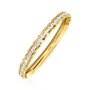 Ross-Simons 0.70 ct. t.w. CZ Eternity Band in 14kt Yellow Gold. Size 6