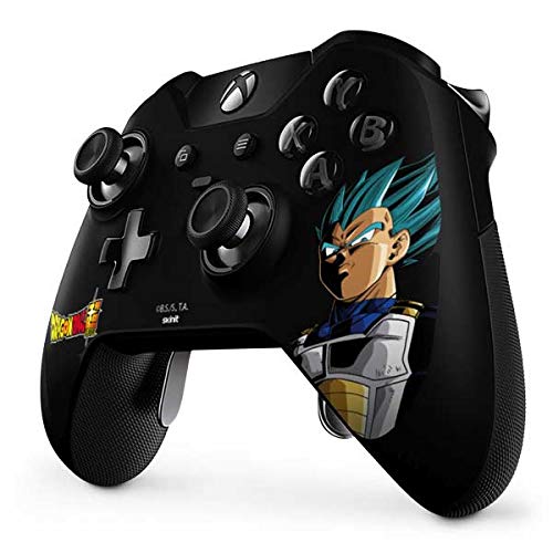 Skinit Decal Gaming Skin Compatible with Xbox One Elite Controller - Officially Licensed Dragon Ball Super Dragon Ball Super Vegeta Design