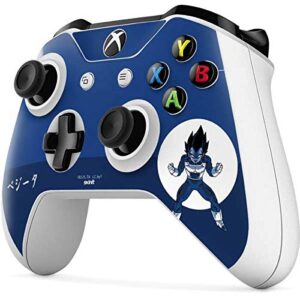 Skinit Decal Gaming Skin Compatible with Xbox One S Controller - Officially Licensed Dragon Ball Z Vegeta Monochrome Design