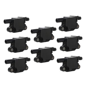 12611424 Ignition Coil Pack Compatible with Chevy Cadillac GMC Pontiac 5.3L 6.0L V8 Engine G8 Grand Prix H3 Silverado Tahoe Yukon Impala - Replace # 12570616 D510C UF413, set of 8 Ignition Coil