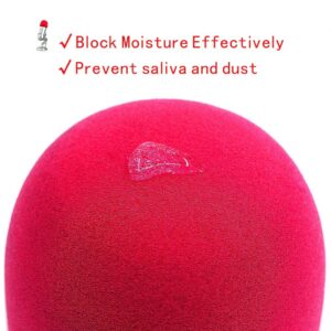 Foam Microphone Windscreen- Aedor Quality Sponge Mic Cover as a pop filter for Blue Yeti, Yeti Pro Condenser Microphones(Red)