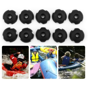 Deck Line, 10pcs Nylon Large Clover Deck Line Slotted Round Out Fitting for Kayak Canoe DIY