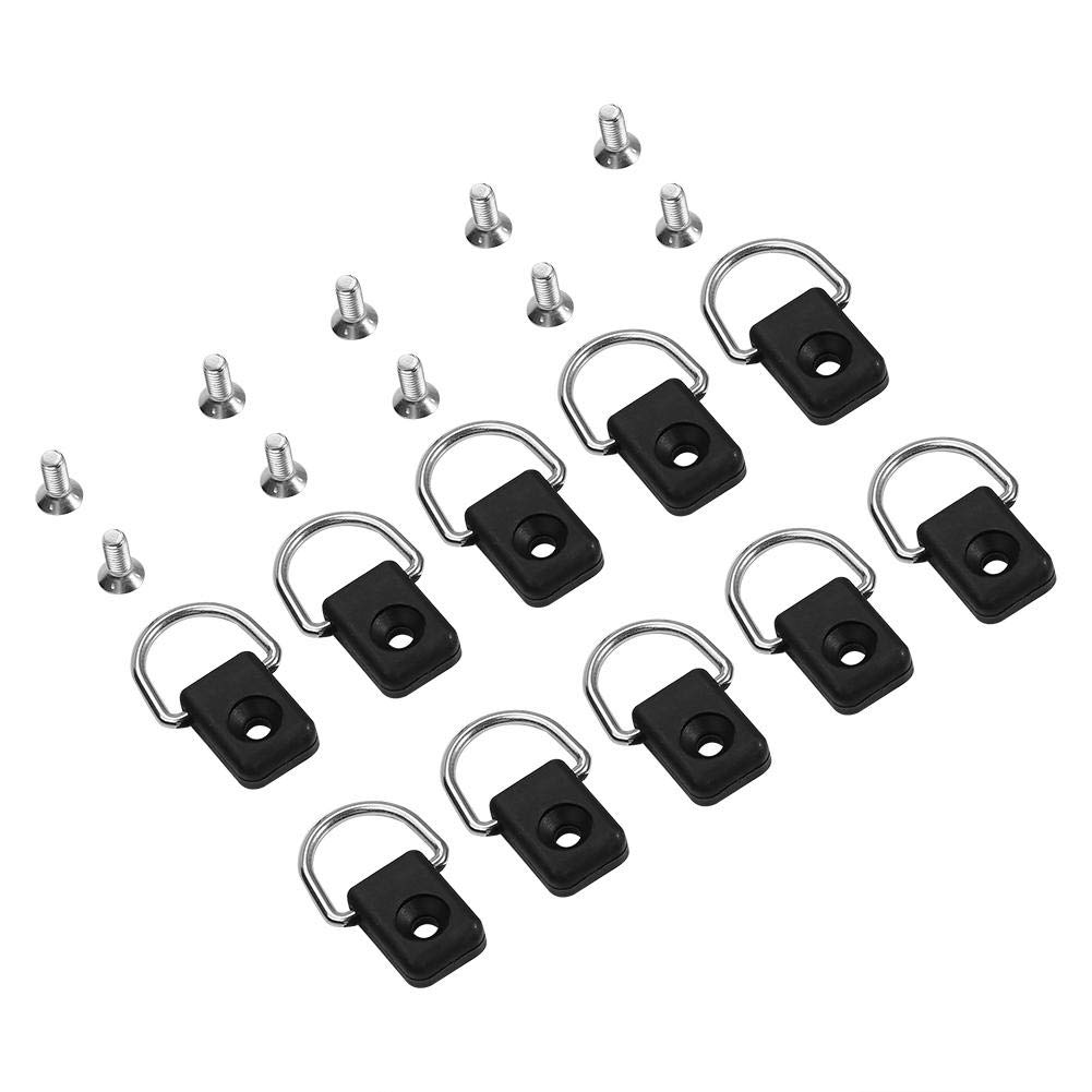 Kayak D Ring, 10pcs Quality Kayak Canoe Boat D Ring Tie Down Loop Safety Deck Fitting with M6 Screws