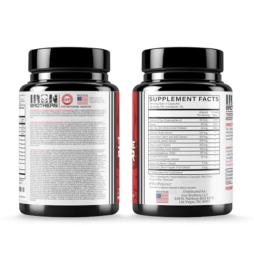 Testosterone Booster for Men - Estrogen Blocker - Supplement Natural Energy, Strength & Stamina - Lean Muscle Growth - Promotes Fat Loss - Increase Male Performance (2 Bottles)