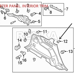 Rexka 30pcs Center Console Radio DVD Dash Panel Switch Bezel Clip Body Trim Retainer Compatible with Ford Mercury Mustang Edge Escape Expedition F-150 Explorer Jeep Dodge Challenger