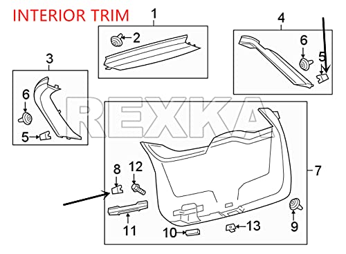 Rexka 30pcs Center Console Radio DVD Dash Panel Switch Bezel Clip Body Trim Retainer Compatible with Ford Mercury Mustang Edge Escape Expedition F-150 Explorer Jeep Dodge Challenger