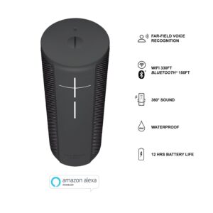 Ultimate Ears BLAST Portable Wi-Fi / Bluetooth Speaker with hands-free and Power Up Charging Block - Graphite Black (Renewed)