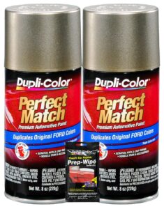 dupli-color arizona beige exact-match automotive paint for ford vehicles - 8 oz, bundles with prep wipe (3 items)