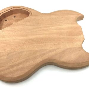 Solo SG Style DIY Guitar Kit, Basswood Body, Flamed Maple Top