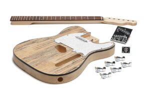 solo tck-1sm diy electric guitar kit with spalted maple top