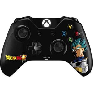 skinit decal gaming skin compatible with xbox one controller - officially licensed dragon ball super dragon ball super vegeta design