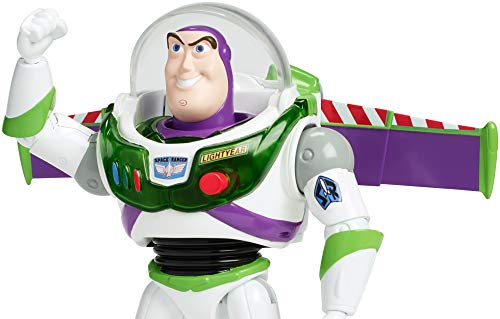 Disney Pixar Toy Story 4 Blast-Off Buzz Lightyear Figure, 7 in / 17.78 cm-Tall, with Lights, Phrases, Sounds and Pop-Out Wings, Gift for Kids 3 Years and Older [Amazon Exclusive]