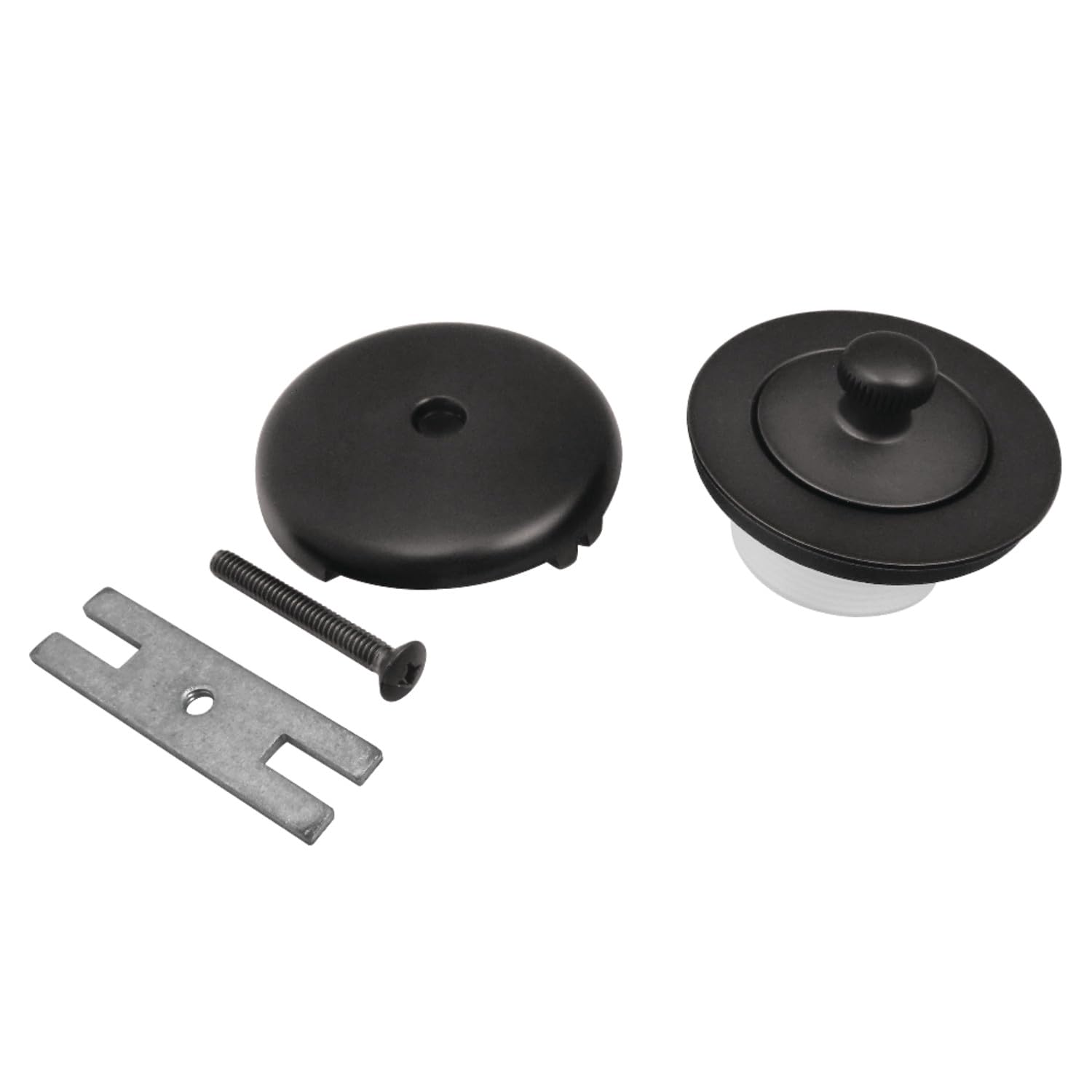 Kingston Brass DLT5301A0 Made to Match Twist and Close Tub Drain Conversion Kit, Matte Black 2.25 x 3.13 x 2.75