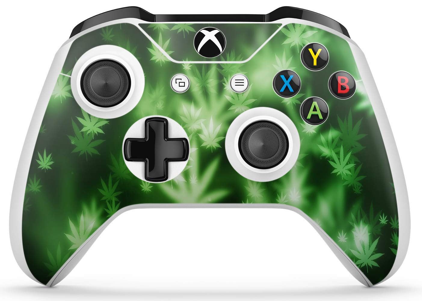 GNG 2 x Weed Compatible with Xbox One S Controller Skins Full Wrap Vinyl Sticker