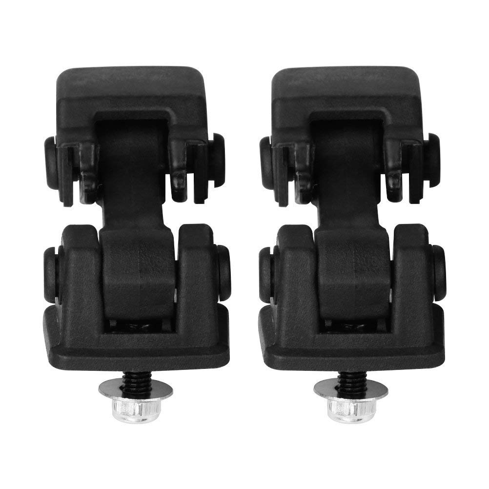 Black Hood Catch for 1997, 1998, 1999, 2000, 2001, 2002, 2003, 2004, 2005, 2006 Wrangler TJ - Hold-Down Hook Latch Pair G013JP Replaces#55176636AD, 68038118AA, 42422