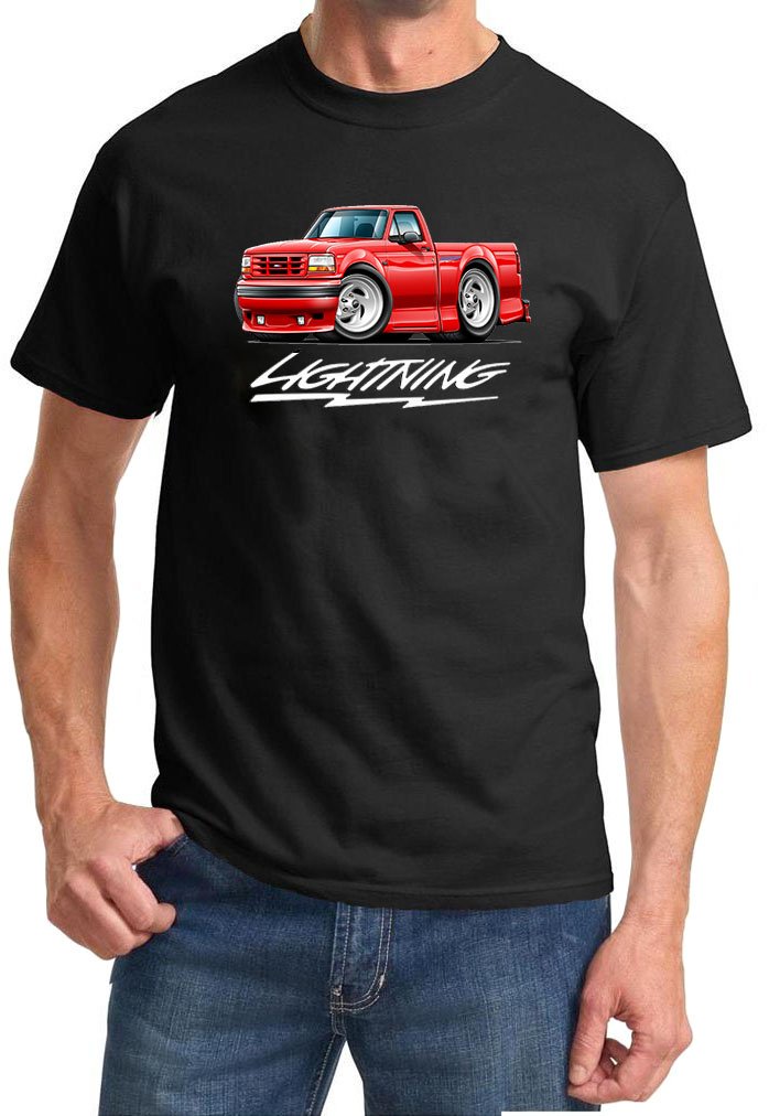 1993 1994 1995 Ford SVT Lightning F150 Truck Full Color Design Tshirt Medium Black