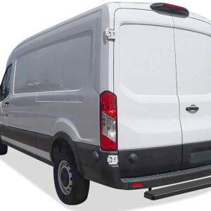 APS Rear Step Bar 5 inches Matte Black Compatible with Ford Transit 2015-2024 Full Size Van (Exclude 2022-2024 E-Transit) (Nerf Bars Side Steps Side Bars)