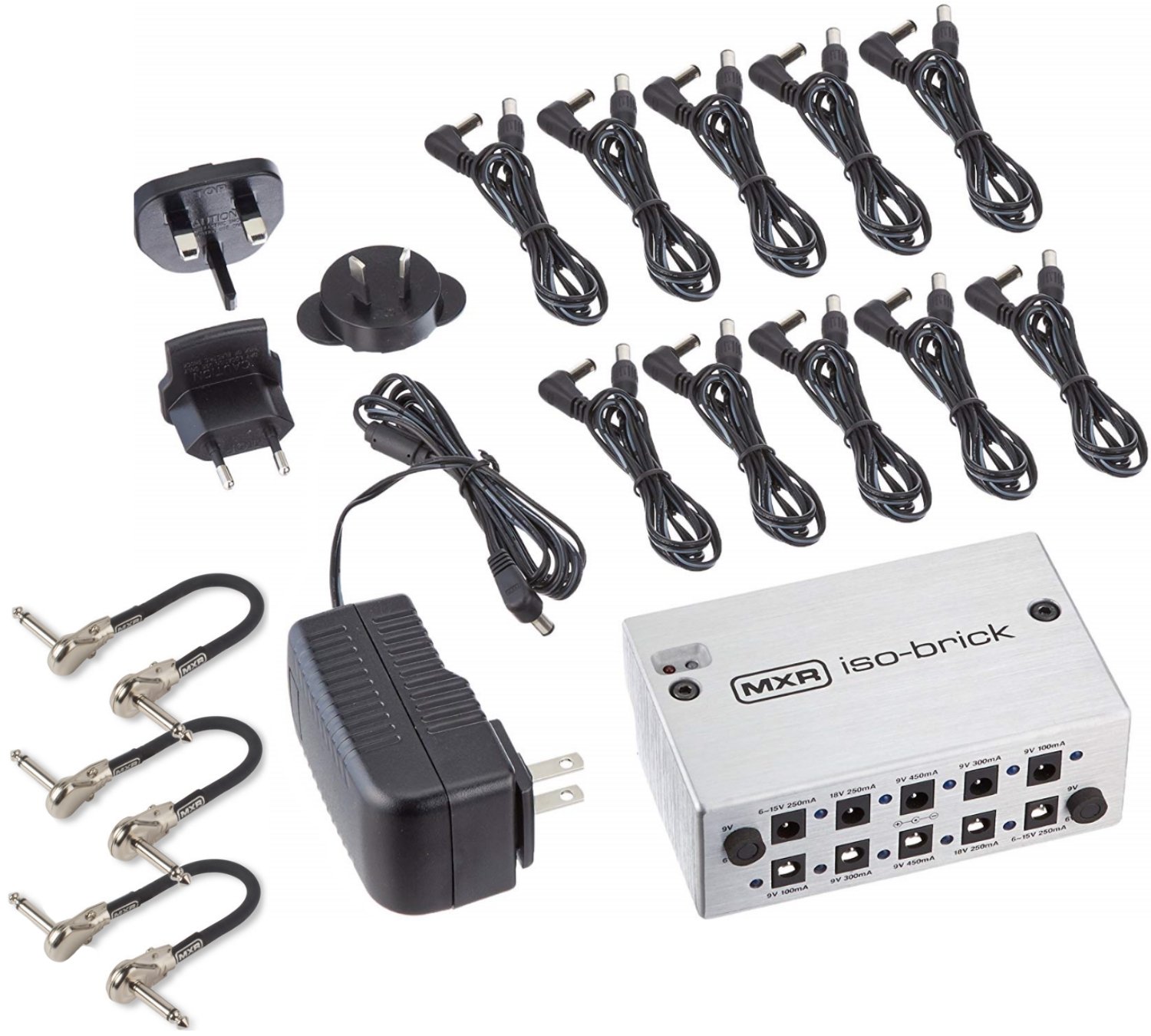 MXR M238 Iso-Brick Power Supply with 3 x Patch Cables