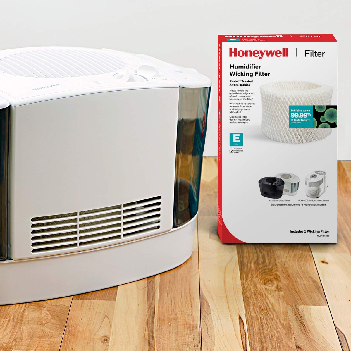 Honeywell PUR HEV685W Top Fill Console Humidifier, Large, White