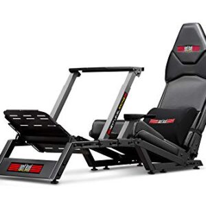 Next Level Racing F-GT Racing Simulator Cockpit. Formula and GT racing simulator cockpit compatible with Thrustmaster, Fanatec, Moza Racing on PC, Xbox and PS