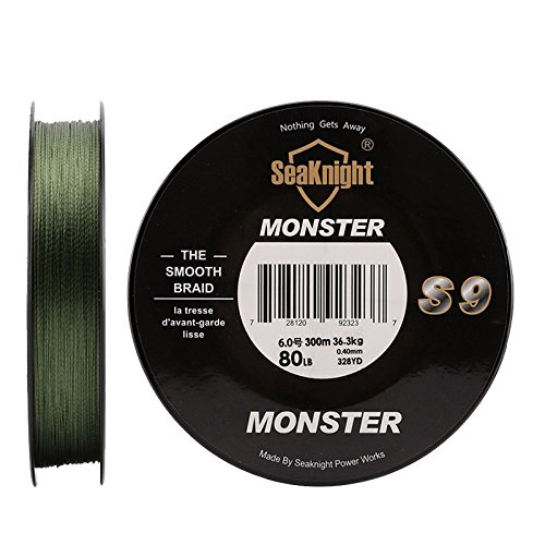 Ochoos S9 300M 9 Strands Braided Wire 20-100LB Fishing Line 9.1-45.4KG Green Smooth PE Line - (Size: 2.0) - Fishing Line