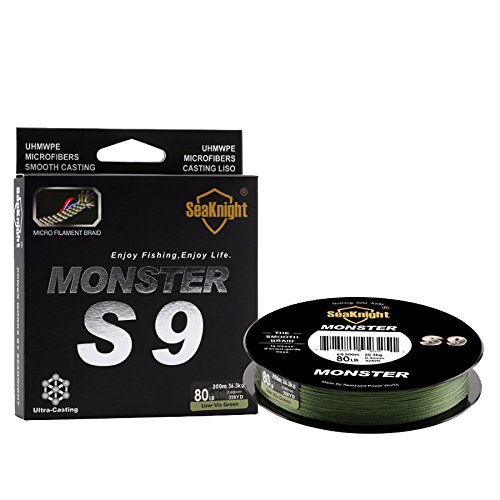 Ochoos S9 300M 9 Strands Braided Wire 20-100LB Fishing Line 9.1-45.4KG Green Smooth PE Line - (Size: 2.0) - Fishing Line