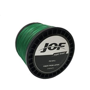 Ochoos 1000M PE Braided 8 Strands 22-61 LB High Sensibility Super Strong Fishing Line Sea Fishing - (Size: 2.0, Color: Green) - Fishing Line