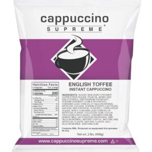 Cappuccino Supreme English Toffee Instant Cappuccino Mix 6 x 2 lbs