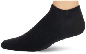 hanes mens freshiq x-temp active cool no-show socks 12-pack, 6-12, black