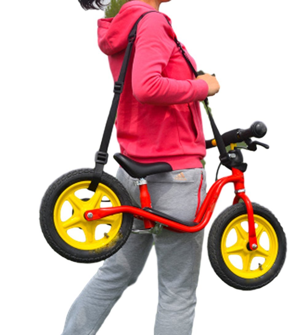 Rluii Shoulder Carrying Strap for Kids Balance Bike/to Lead The Kid's Bike as Trailer/Extendable Moving & Carrying Strap for Bikes/Carry On Shoulder Or on Stroller Handle Bar/Balance Bike Carrier