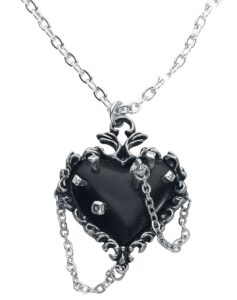 alchemy of england witches heart pendant, silver