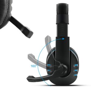 DaKuan 3.5mm Gaming Headset, Over Ear Noise Isolating Headphone with Mic and Volume Control,Compatible with Laptop, PC, PS4, Xbox One Controller, Bonus with Extra 3.5mm Adapter