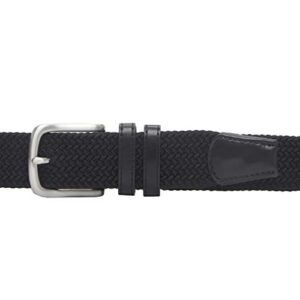 Amazon Essentials Men's Stretch Woven Braid Belt, Black, 36